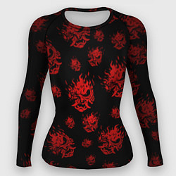 Женский рашгард Samurai pattern - красный