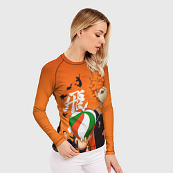 Рашгард женский ВОЛЕЙБОЛ!! HAIKYUU!!, цвет: 3D-принт — фото 2