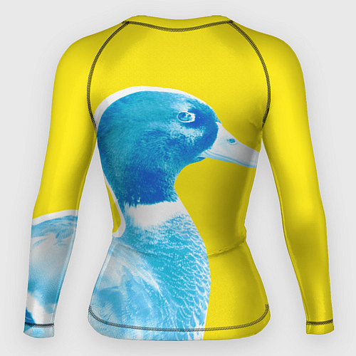 Женский рашгард Оставайся диким - селезень / 3D-принт – фото 2