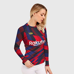 Рашгард женский FC Barcelona La Liga Pre-Match 202122, цвет: 3D-принт — фото 2
