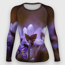 Рашгард женский Хрупкий цветок фиалка, цвет: 3D-принт