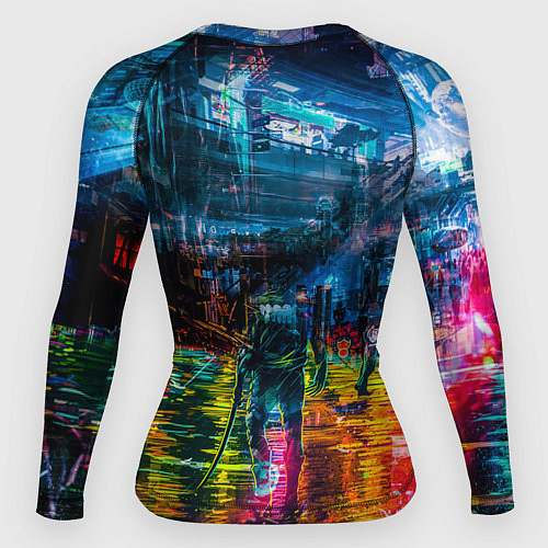 Женский рашгард Сyberpunk City / 3D-принт – фото 2