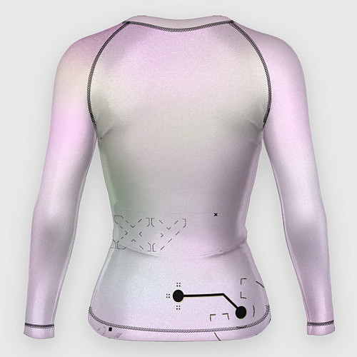 Женский рашгард Printstream style Поток информации Белизна 0 1,Чер / 3D-принт – фото 2