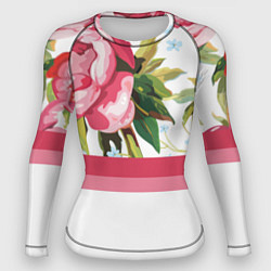 Рашгард женский Нежные Розы, цвет: 3D-принт