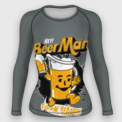 Рашгард женский BEER MAN, цвет: 3D-принт