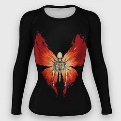 Рашгард женский Butterfly Skeleton, цвет: 3D-принт