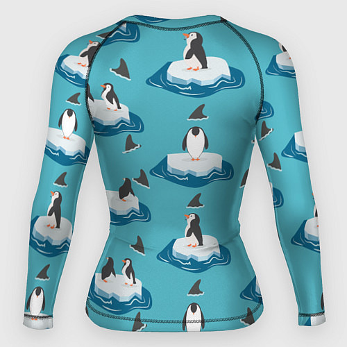 Женский рашгард Пингвины / 3D-принт – фото 2