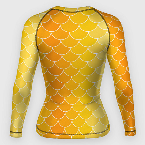 Женский рашгард Желтая чешуя / 3D-принт – фото 2