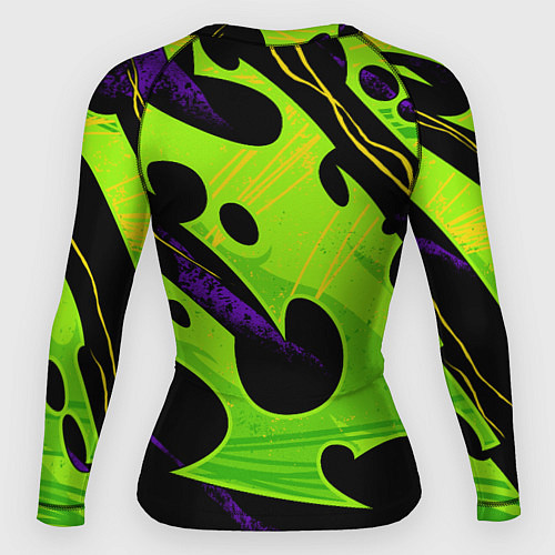 Женский рашгард КИСЛОТНАЯ ОРГАНИКА НЕОНОВАЯ / 3D-принт – фото 2