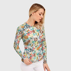 Рашгард женский Разный Спорт, цвет: 3D-принт — фото 2