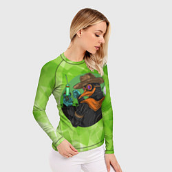 Рашгард женский Чумной доктор, цвет: 3D-принт — фото 2