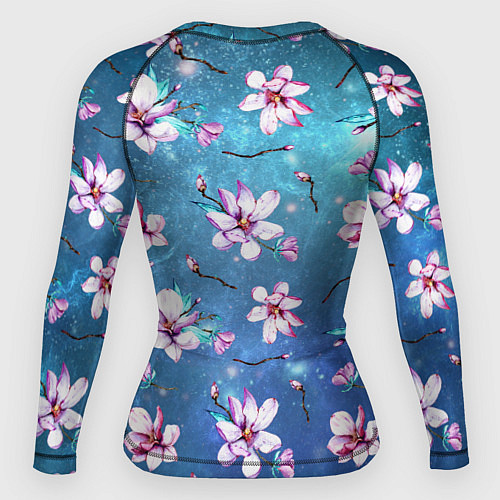 Женский рашгард Вечер с магнолией / 3D-принт – фото 2