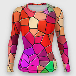 Рашгард женский Мозаика цветная, цвет: 3D-принт