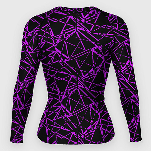 Женский рашгард Фиолетово-черный абстрактный узор / 3D-принт – фото 2