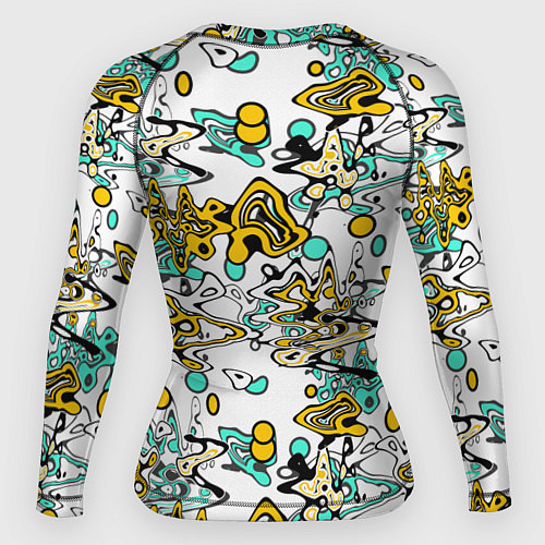 Женский рашгард Абстрактный современный узор в стиле граффити / 3D-принт – фото 2