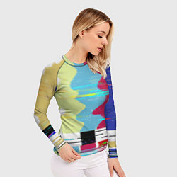 Рашгард женский TV glitch, цвет: 3D-принт — фото 2