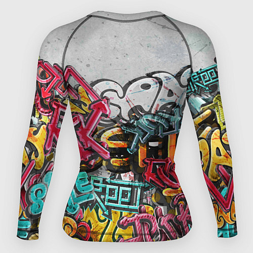 Женский рашгард Graffiti on the wall / 3D-принт – фото 2