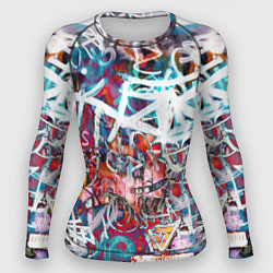 Рашгард женский Wall graffiti, цвет: 3D-принт