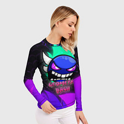 Рашгард женский Geometry Dash: Neon Evil, цвет: 3D-принт — фото 2