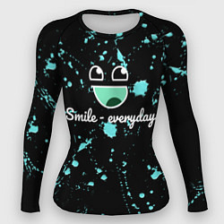 Рашгард женский Smile Evereday - Улыбайся !, цвет: 3D-принт