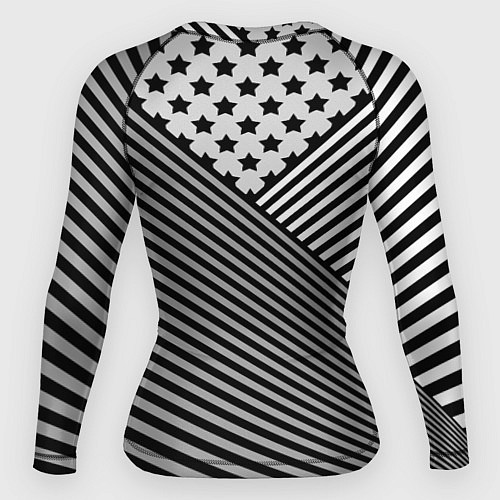 Женский рашгард Полосатый комбинированный узор / 3D-принт – фото 2