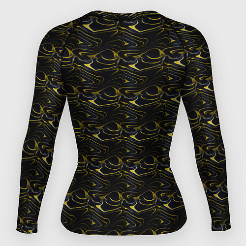 Женский рашгард Золотые листья / 3D-принт – фото 2