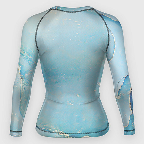Женский рашгард Голубая Акварель / 3D-принт – фото 2