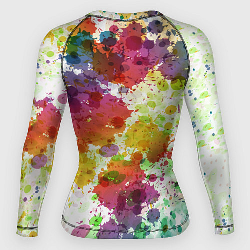 Женский рашгард Красно-жёлтые пятна / 3D-принт – фото 2