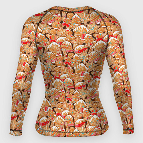 Женский рашгард Праздничное Печенье / 3D-принт – фото 2