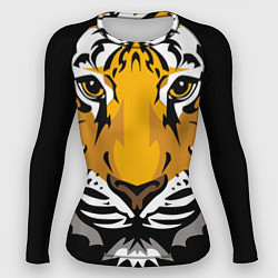 Рашгард женский Суровый взгляд тигра, цвет: 3D-принт