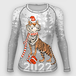 Рашгард женский Тигр с подарками, цвет: 3D-принт
