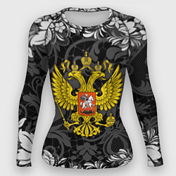 Рашгард женский Российская Федерация, цвет: 3D-принт