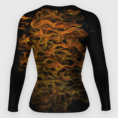 Женский рашгард ПЛАМЕННЫЙ ЛЕВ / 3D-принт – фото 2