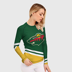 Рашгард женский Minnesota Wild NHL, цвет: 3D-принт — фото 2