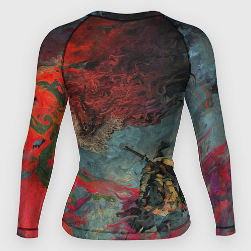 Женский рашгард Sekiro Самурай против дракона / 3D-принт – фото 2