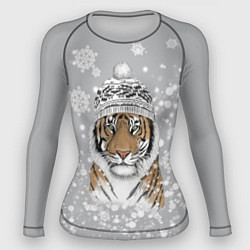 Рашгард женский Снежный тигр, цвет: 3D-принт