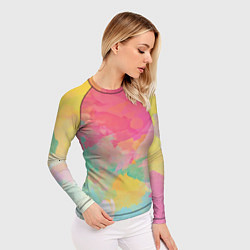 Рашгард женский Радужная акварель, цвет: 3D-принт — фото 2