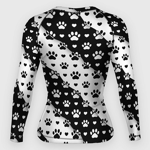 Женский рашгард Следы от Лап / 3D-принт – фото 2