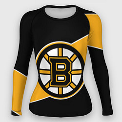 Рашгард женский Бостон Брюинз, Boston Bruins, цвет: 3D-принт