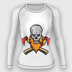 Рашгард женский Бородатый Череп Дровосека, цвет: 3D-принт