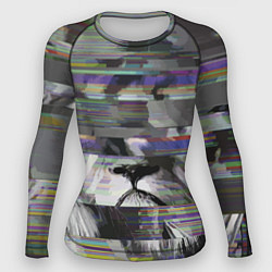 Рашгард женский Glitch lion 2020, цвет: 3D-принт