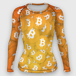 Женский рашгард Биткоин текстура