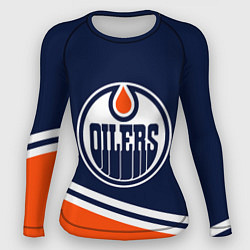 Рашгард женский Edmonton Oilers Эдмонтон Ойлерз, цвет: 3D-принт