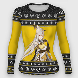 Рашгард женский НИН ГУАН NIN GUAN НОВОГОДНИЙ, цвет: 3D-принт