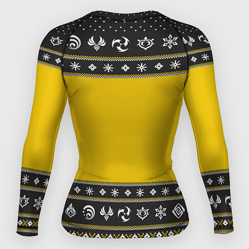 Женский рашгард НИН ГУАН NIN GUAN НОВОГОДНИЙ / 3D-принт – фото 2