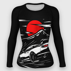 Рашгард женский Toyota Supra: Red Moon, цвет: 3D-принт