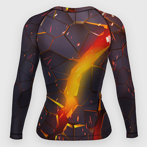 Женский рашгард ТРЕХМЕРНЫЕ ИСКРЫ 3D ПЛИТЫ 3D ИСКРЫ / 3D-принт – фото 2
