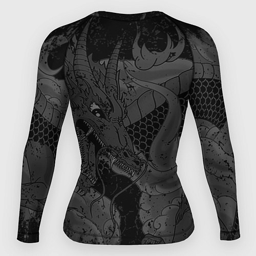Женский рашгард Белый Дракон Гранж White Dragon / 3D-принт – фото 2