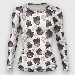 Рашгард женский Стаффордширский Бультерьер Bull-Terrier, цвет: 3D-принт