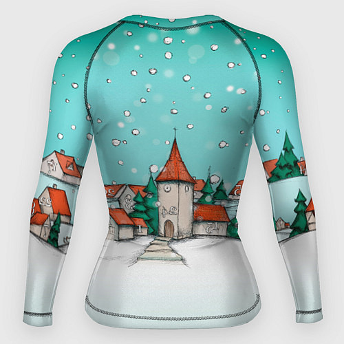 Женский рашгард Тигренок запутался в гирляндах / 3D-принт – фото 2